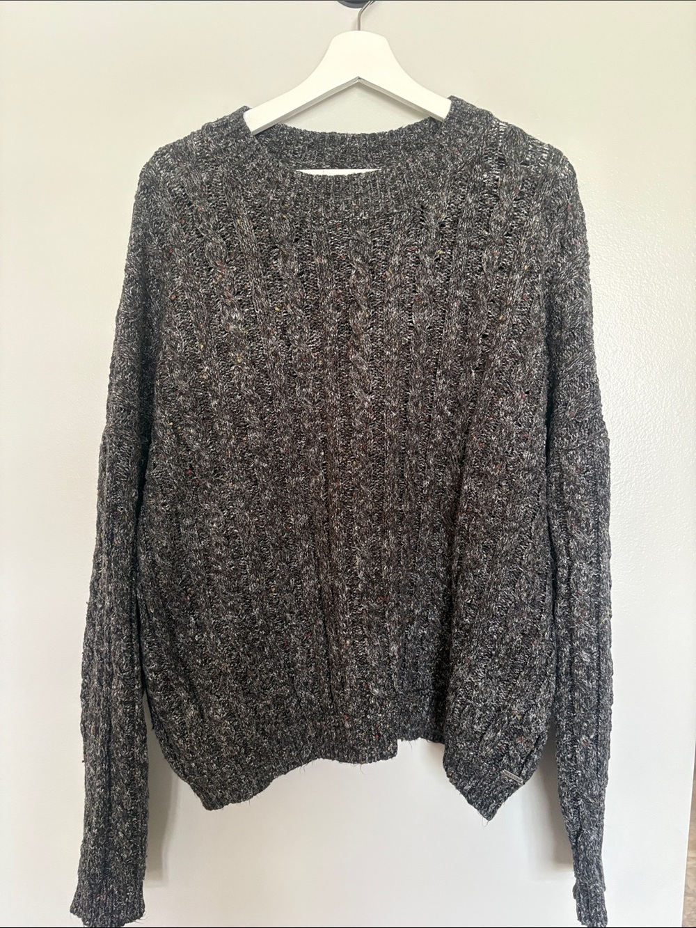 49. Volcom Gray Marled Knit Sweater